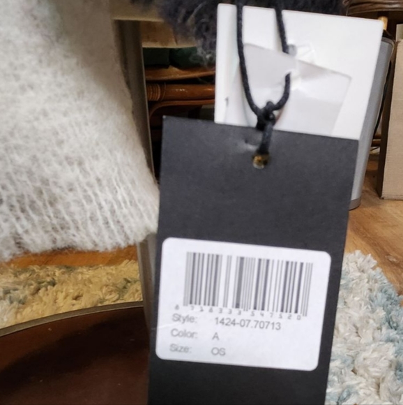 Maison Scotch NWT Black, Grey & White Wool Scarf - Picture 5 of 7